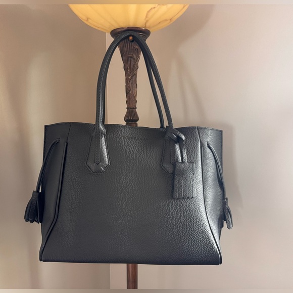 Longchamp Black Leather Tote Bag